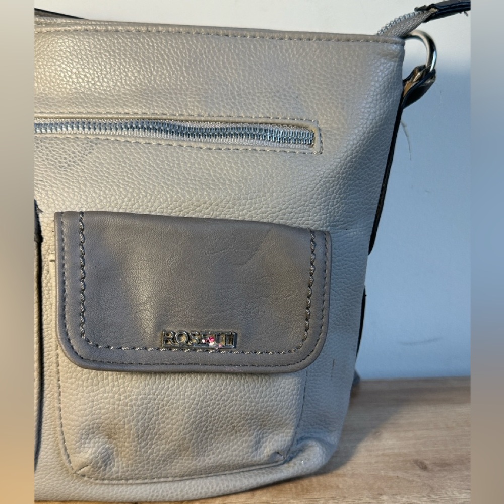 Rosetti Gray Crossbody Bag with Pockets - Picture 4 of 7